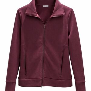 TALBOTS Deep Burgundy Air Knit Stretch Jacket